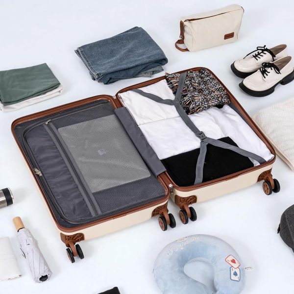 Cosbarn 5-Piece Luggage Set 22x14x9 Airline Approved, ABS Hard Case Suitcases with Spinner Wheels, TSA Lock, Durable Waterproof Travel Luggage - Image 7