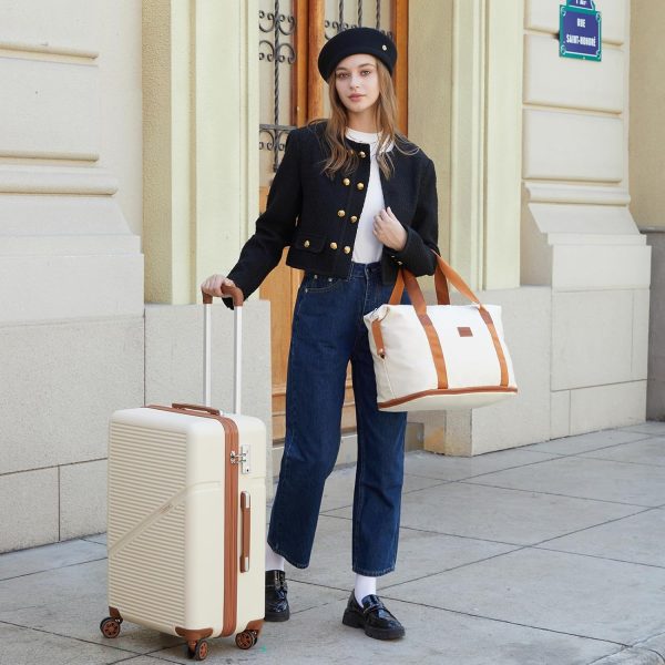 Cosbarn 5-Piece Luggage Set 22x14x9 Airline Approved, ABS Hard Case Suitcases with Spinner Wheels, TSA Lock, Durable Waterproof Travel Luggage - Image 8