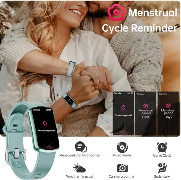 Health Fitness Tracker with 24/7 Heart Rate and Blood Pressure, Smart Watch with Blood Oxygen Monitor, 120+ Sport Mode, Sleep Tracking Waterproof Activity Tracker for Women Men - Image 6