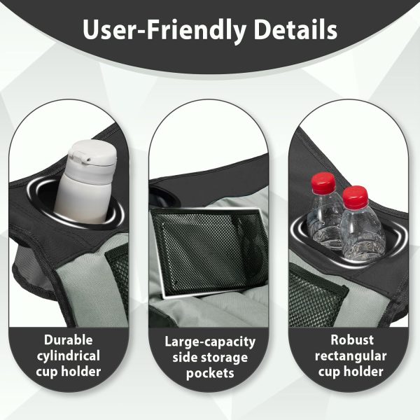 Oversized Camping Chair, Portable Folding Camping Chairs with Side Pocket, Cup Holder and Carry Bag, Heavy Duty Outdoor Camping Chairs for Adults, Fishing, Sports, Trip, up to 400lbs, Style 4 - Image 7