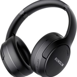 RUNOLIM Hybrid Active Noise Cancelling Headphones, Wireless Over Ear Bluetooth Headphones with Microphone, 70H Playtime, Foldable Headphones with HiFi Audio, Deep Bass for Home Travel Office