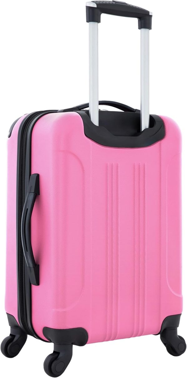 Travelers Club Chicago Hardside Expandable Spinner Luggages, Hot Pink, 20" Carry-On, HS-20720-EX-690N - Image 3
