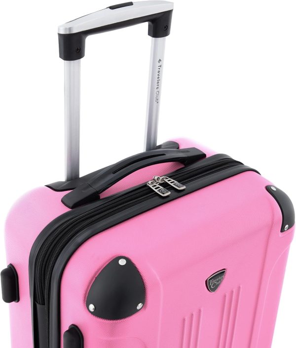 Travelers Club Chicago Hardside Expandable Spinner Luggages, Hot Pink, 20" Carry-On, HS-20720-EX-690N - Image 6